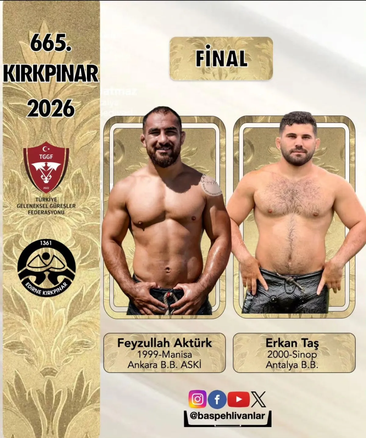 CANLI İZLE |2026 Kırkpınar Finali Erkan Taş - Feyzullah Aktürk Başpehlivan Kim Olur
