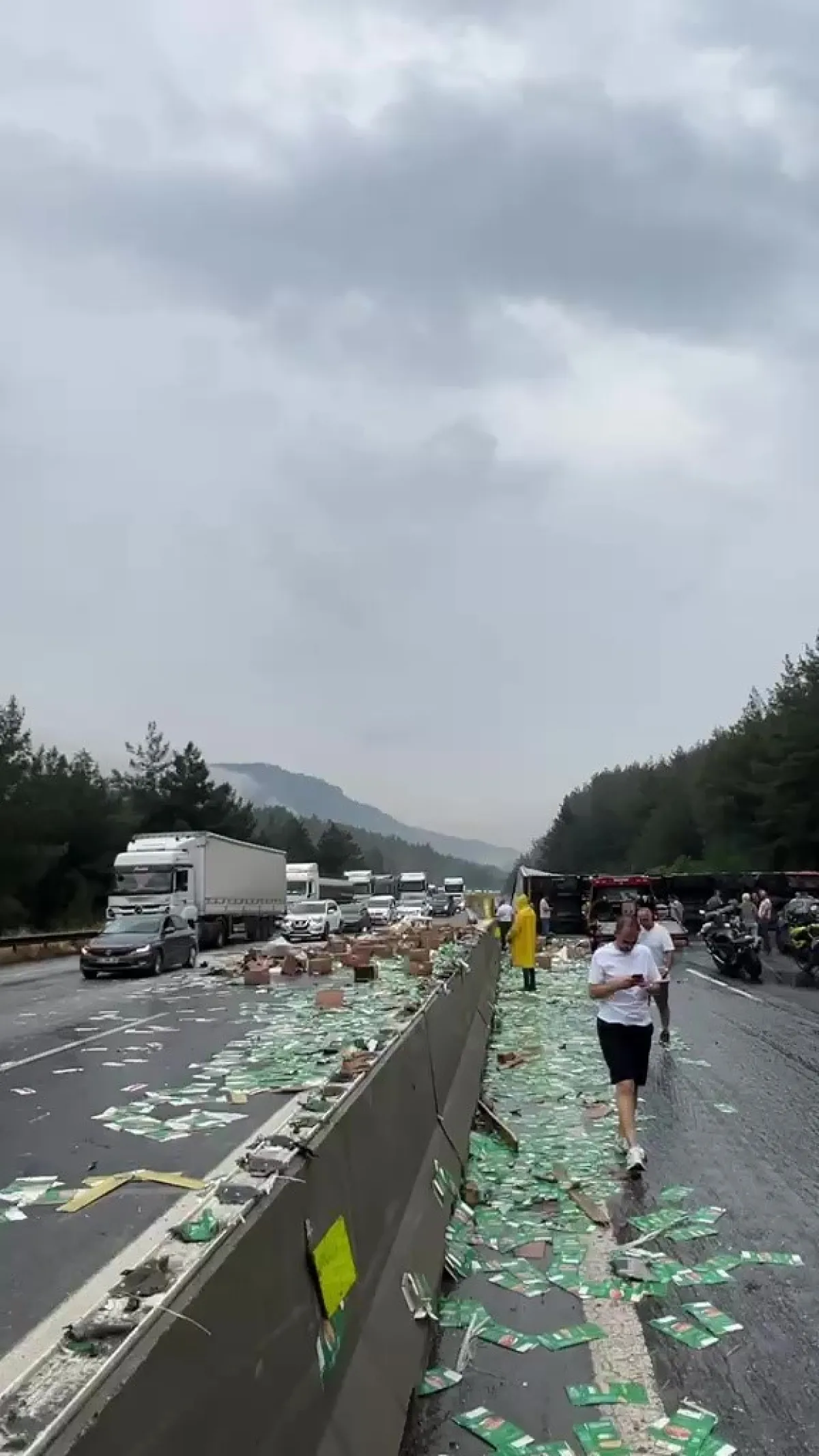 Son Dakika Pozantı-Adana istikameti tır devrilmesi nedeniyle trafiğe kapandı