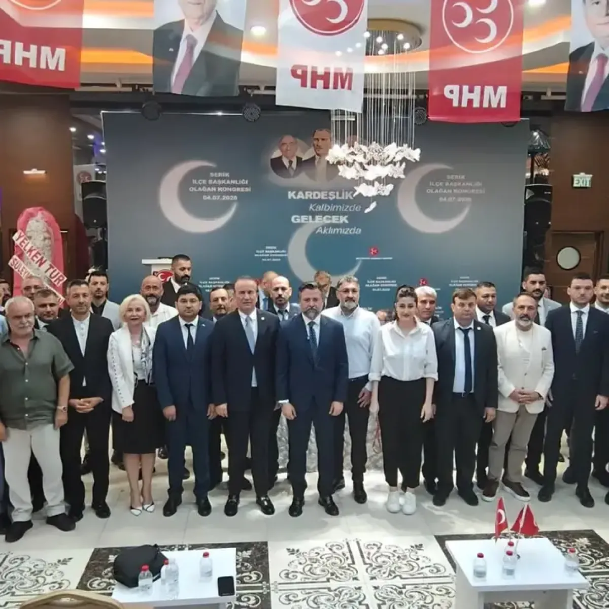 MHP Serik'te Ahmet Güzel Yeniden İlçe Başkanı Seçildi