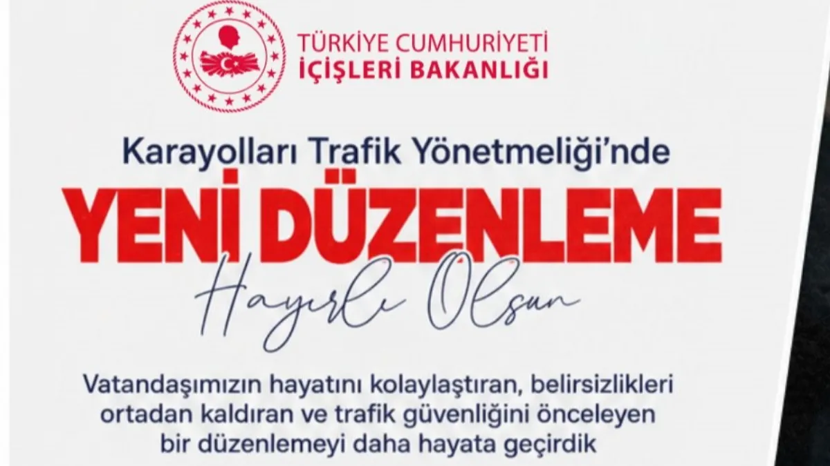 Bakan Çiftçi: "Karayolları Trafik Yönetmeliği’nde yaptığımız düzenleme tüm sürücülerimize hayırlı olsun"