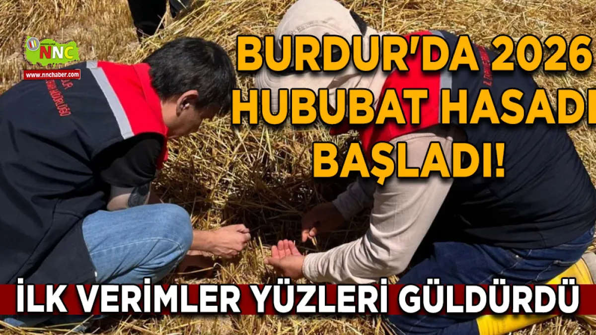 Burdur'da 2026 hububat hasadı başladı! İlk verimler yüzleri güldürdü