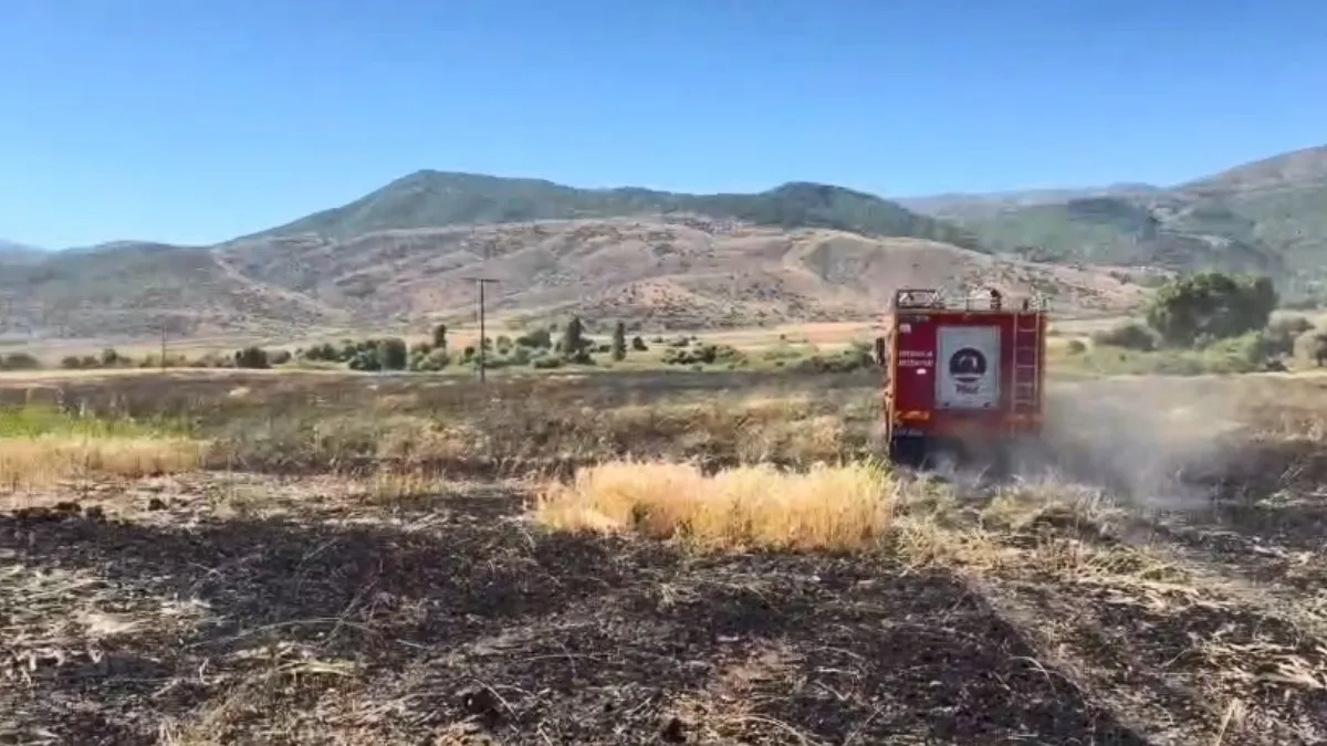 Elazığ’da arazi yangını