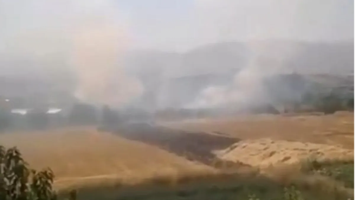 Elazığ’da otluk alanda yangın