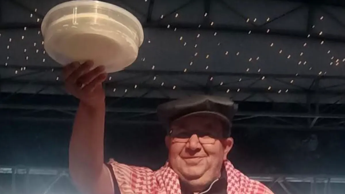 Elli beş bin TL'ye kaymak ağası oldu