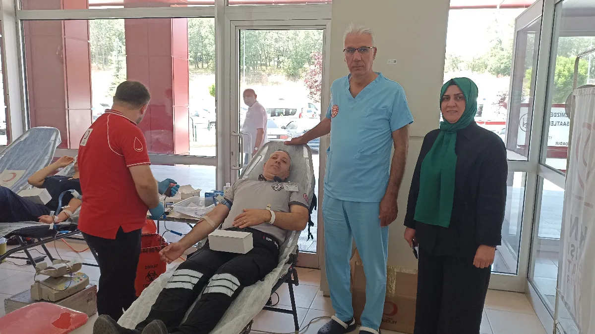 Havza Devlet Hastanesi'nde kan bağışı: 30 ünite kan toplandı