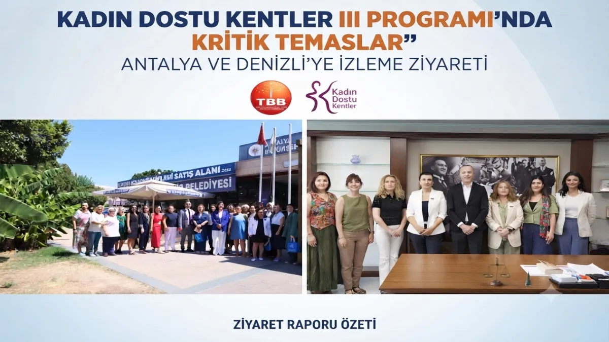 Kadın Dostu Kentler III Programı'nda Kritik Temaslar: Antalya ve Denizli’ye İzleme Ziyareti