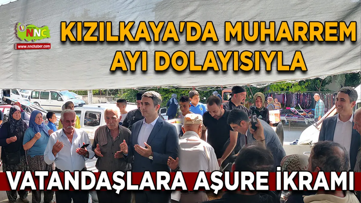 Kızılkaya'da Muharrem ayı dolayısıyla vatandaşlara aşure ikramı