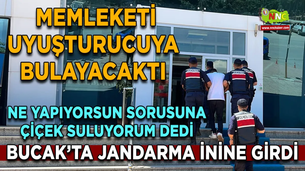  Memleketi uyuşturucuya bulayacaktı Bucak jandarma inine girdi