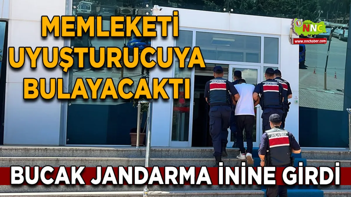  Memleketi uyuşturucuya bulayacaktı Bucak jandarma inine girdi