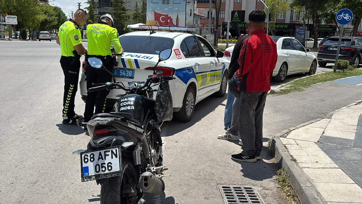 Sigortasız motosiklete trafikten men, sürücüye 85 bin lira ceza