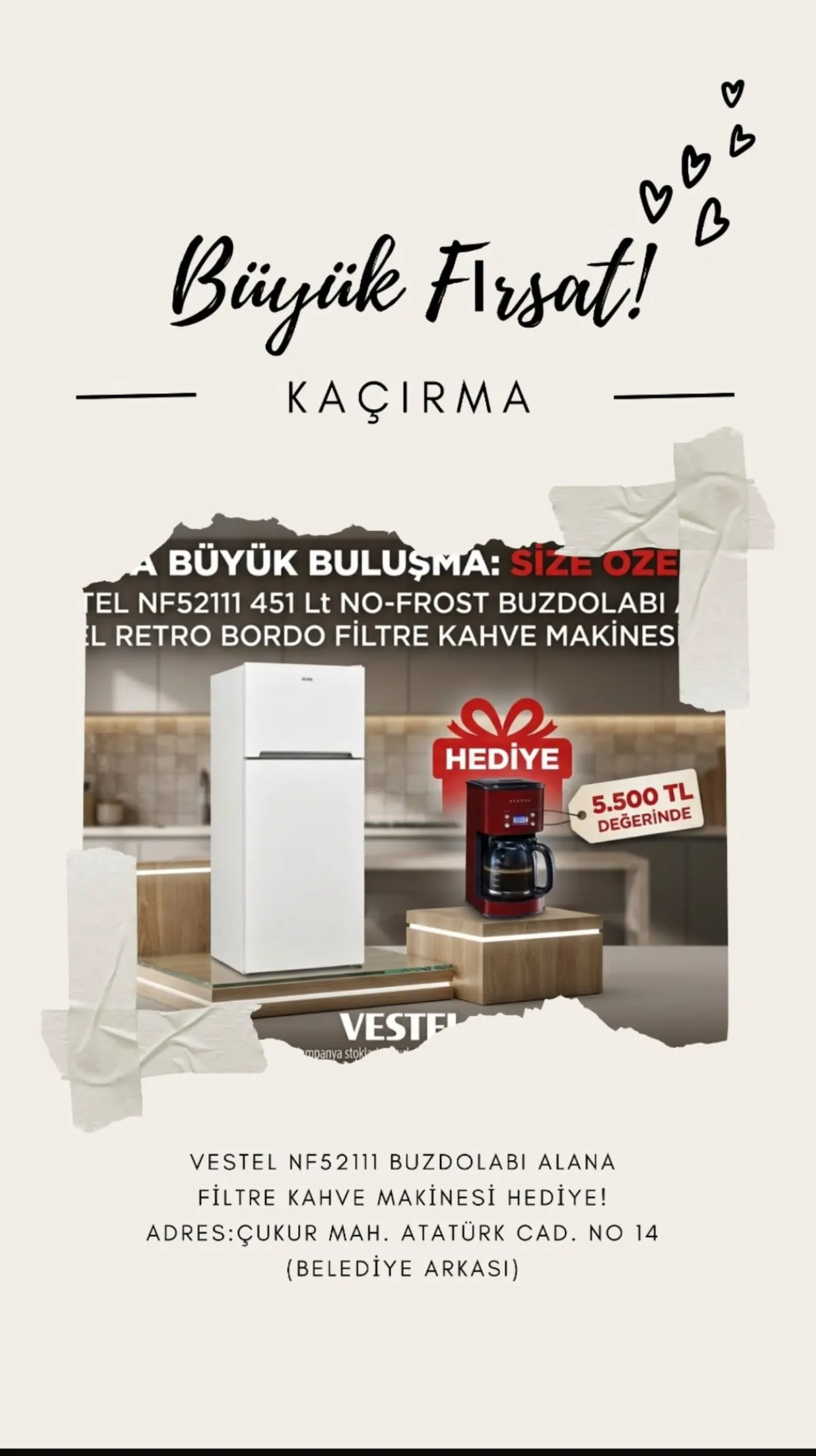 Bucak’ta Vestel’den Büyük Fırsat: Beyaz Eşyanı Al, Hediyeni Kap!