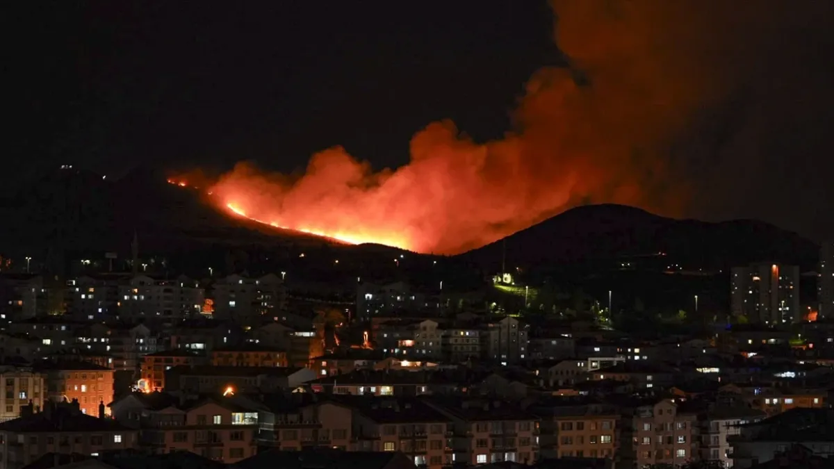 Ankara, Mamak’ta Ağaçlık Alanda Yangın Paniği