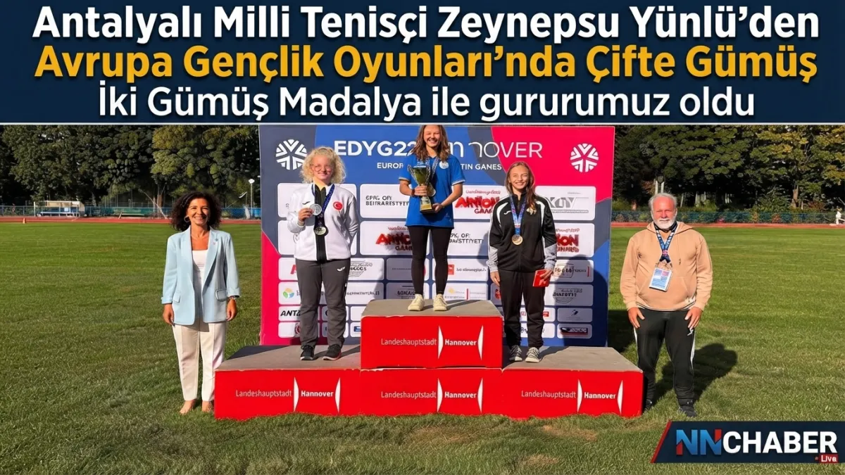 Antalyalı Milli Tenisçi Zeynepsu Yünlü'den Avrupa Gençlik Oyunları'nda Çifte Gümüş