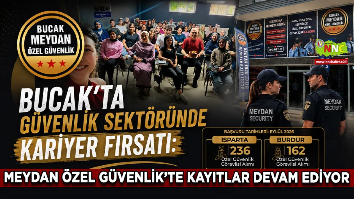 Bucak’ta Güvenlik Sektöründe Kariyer Fırsatı: Meydan Özel Güvenlik’te Kayıtlar Devam Ediyor