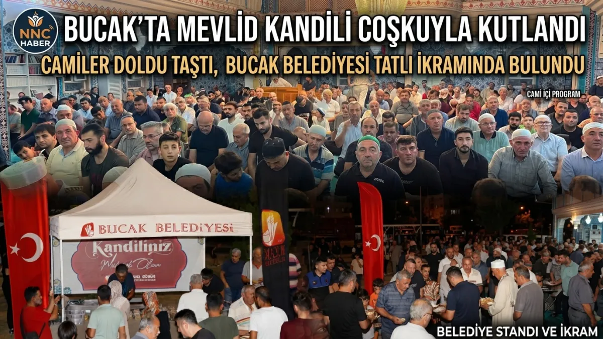 Bucak’ta Mevlid Kandili Özel Programı Düzenlendi Bucak Belediyesi Tatlı İkramında Bulundu 