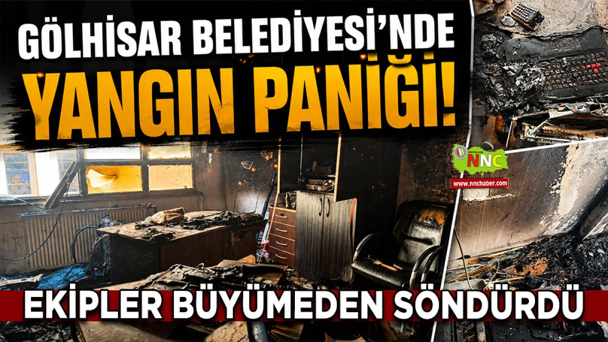 Gölhisar Belediyesi’nde yangın paniği! Ekipler büyümeden söndürdü