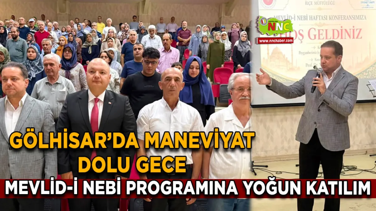 Gölhisar’da maneviyat dolu gece Mevlid-i Nebi programına yoğun katılım