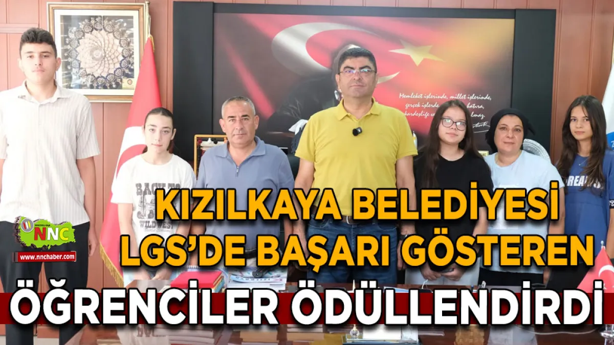 Kızılkaya Belediyesi LGS’de başarı gösteren öğrenciler ödüllendirdi