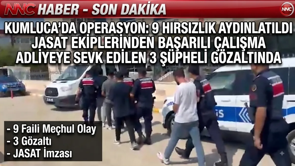 Kumluca'da JASAT'tan Başarılı Operasyon: 9 Hırsızlık Olayı Aydınlatıldı