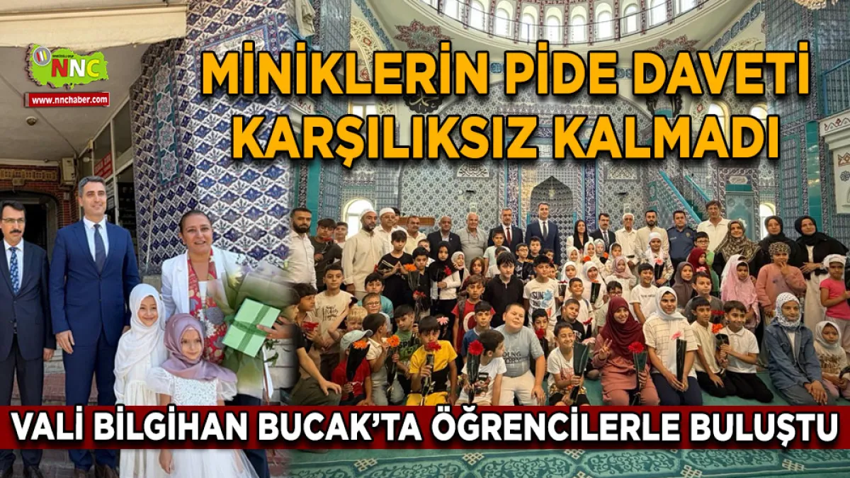 Miniklerin pide daveti karşılıksız kalmadı Vali Bilgihan Bucak’ta öğrencilerle buluştu