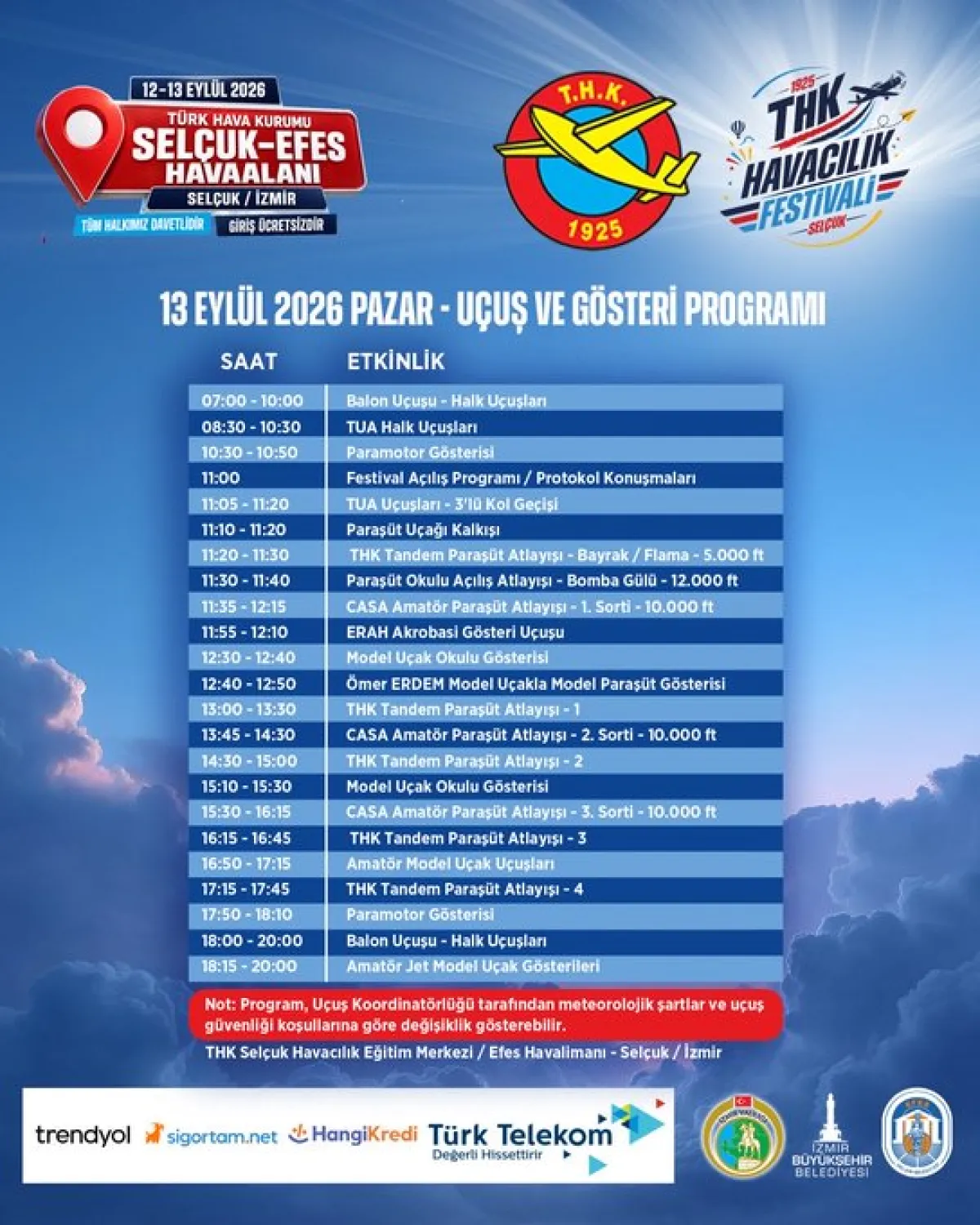 Gökyüzünün Kapıları Havacılık Tutkunlarına Açılıyor!