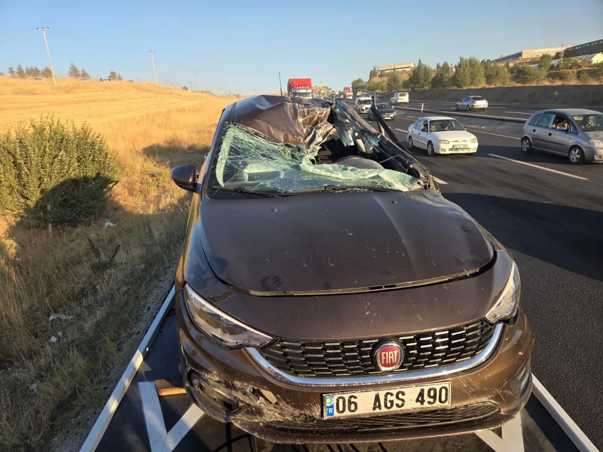 Ankara’da Feci Kaza: Karşı Şeride Geçip İki Otomobile Çarptı, 1 Ölü 7 Yaralı