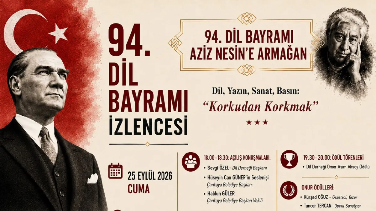 Ankara 94. Dil Bayramı Aziz Nesin’e Armağan Ediliyor