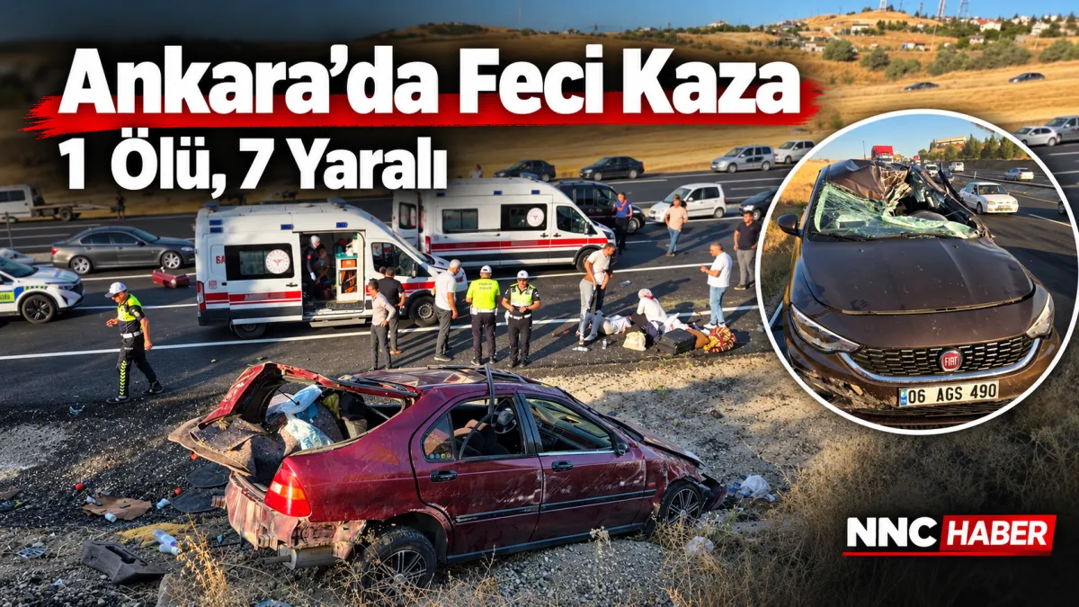 Ankara’da Feci Kaza: Karşı Şeride Geçip İki Otomobile Çarptı, 1 Ölü 7 Yaralı