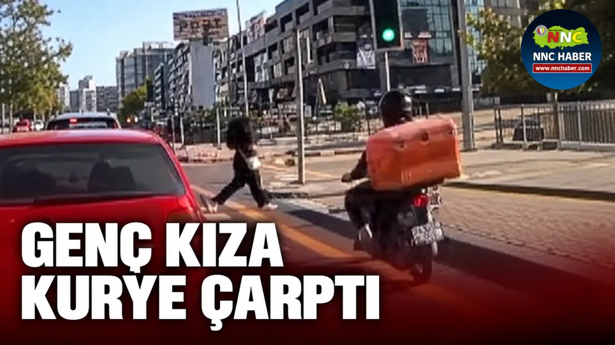 Ankara Etimesgut’ta yolun karşısına geçmek isteyen genç kıza kurye çarptı  2 yaralı 