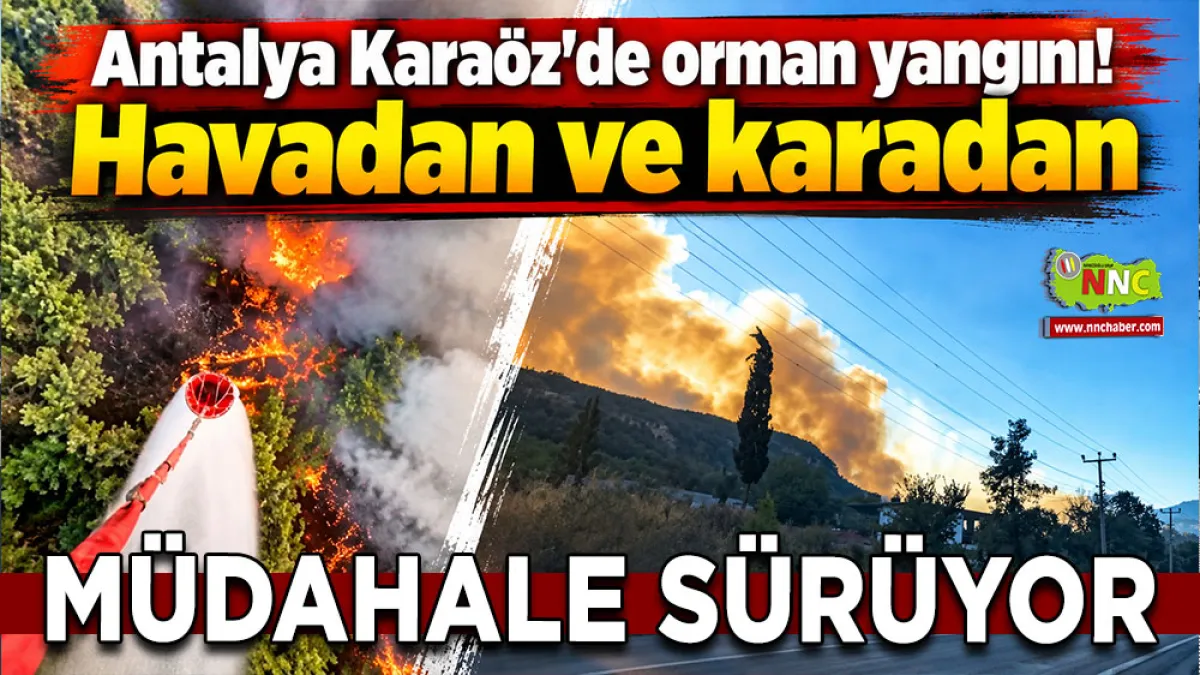 Antalya Karaöz'de orman yangını! Havadan ve karadan müdahale sürüyor