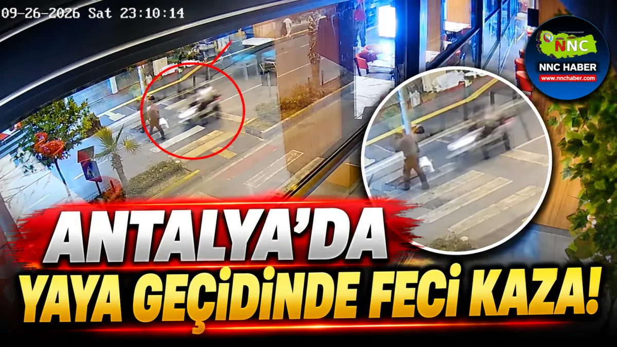 Antalya Manavgat’ta Yaya Geçidinde Motosiklet Yayaya Çarptı Hayati Tehlikesi Var