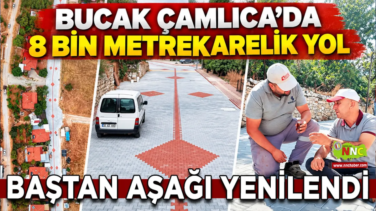 Bucak Çamlıca’da 8 bin metrekarelik yol baştan aşağı yenilendi