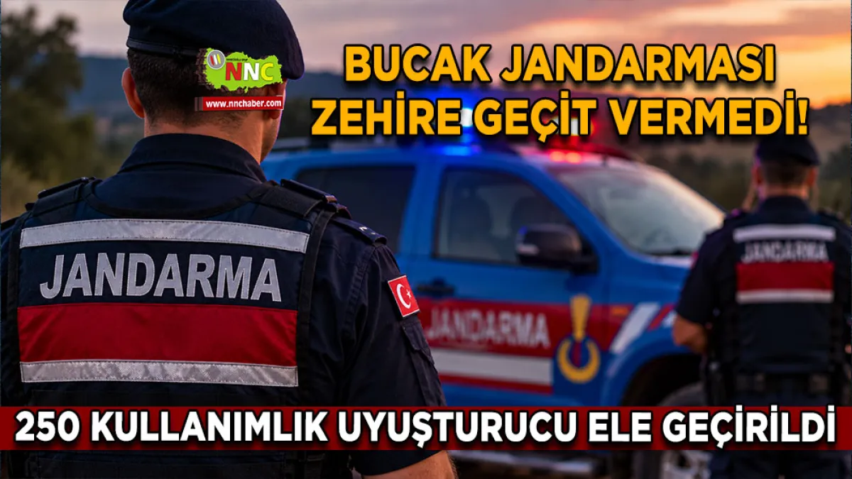 Bucak Jandarması zehire geçit vermedi! 250 Kullanımlık uyuşturucu ele geçirildi