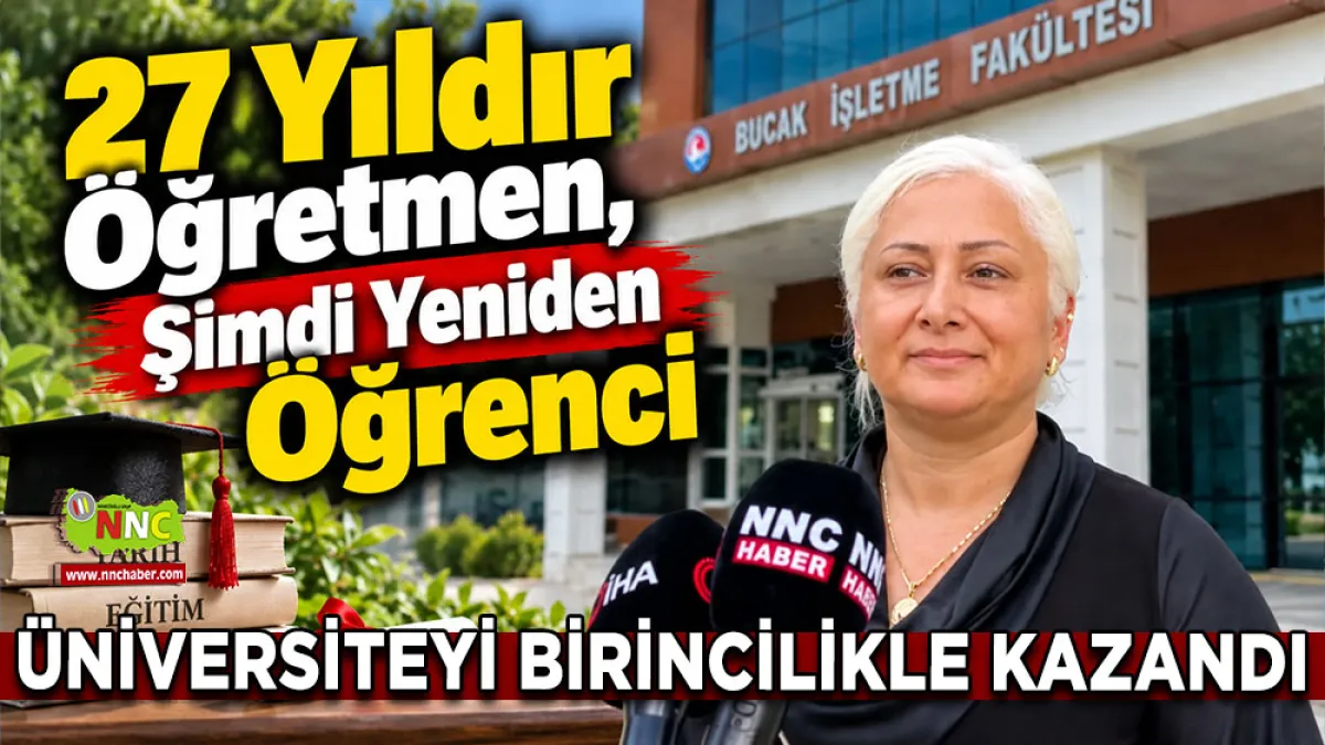 Bucak’ta 27 yıllık öğretmenden örnek başarı Üniversiteyi birincilikle kazandı