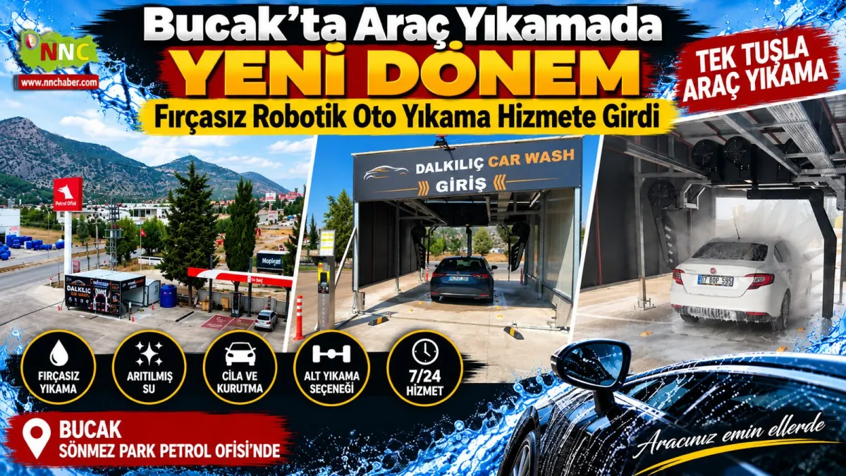 Bucak’ta bir ilk Fırçasız robotik oto yıkama hizmete girdi