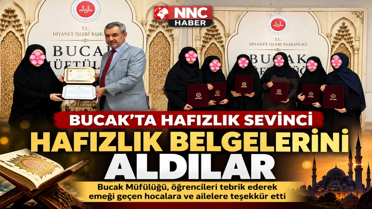 Bucak’ta Gururlandıran Başarı! Hafızlık Belgelerini Aldılar