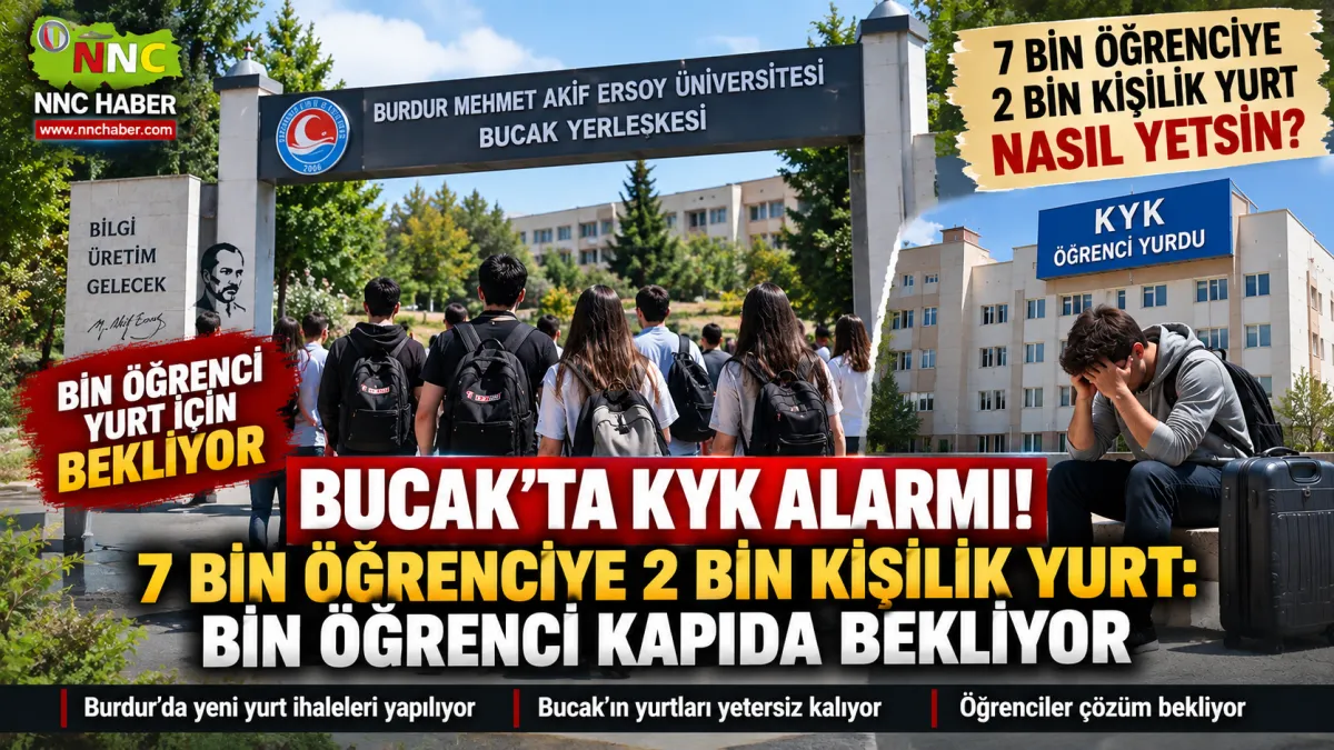 Bucak’ta KYK Alarmı! 7 Bin Öğrenciye 2 Bin Kişilik Yurt Bin Öğrenci Kapıda Bekliyor