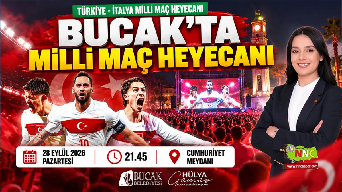 Bucak’ta milli maç heyecanı Dev ekranda yaşanacak