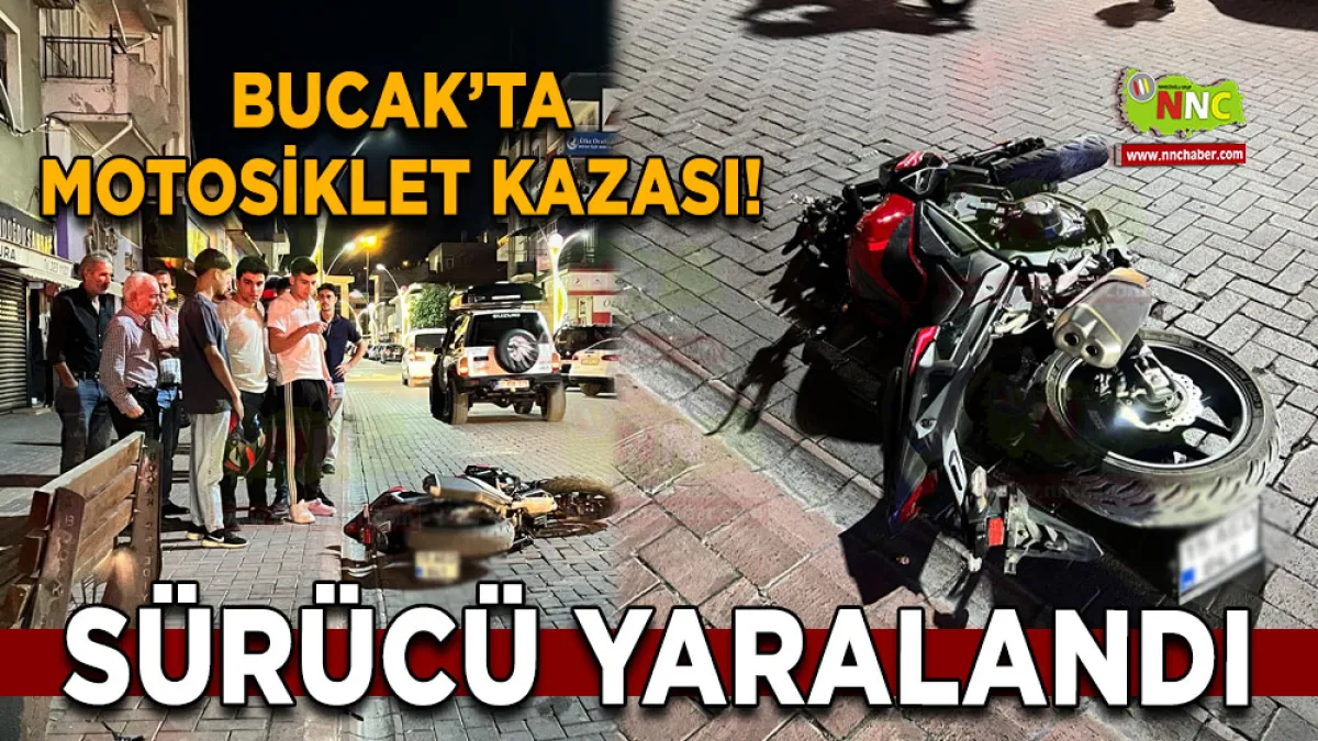 Bucak’ta motosiklet kazası! Sürücü yaralandı