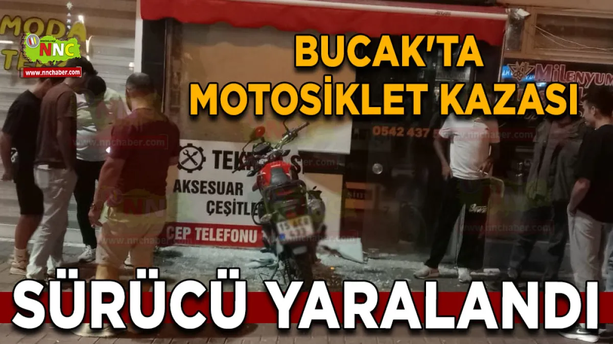 Bucak'ta motosiklet kazası Sürücü yaralandı