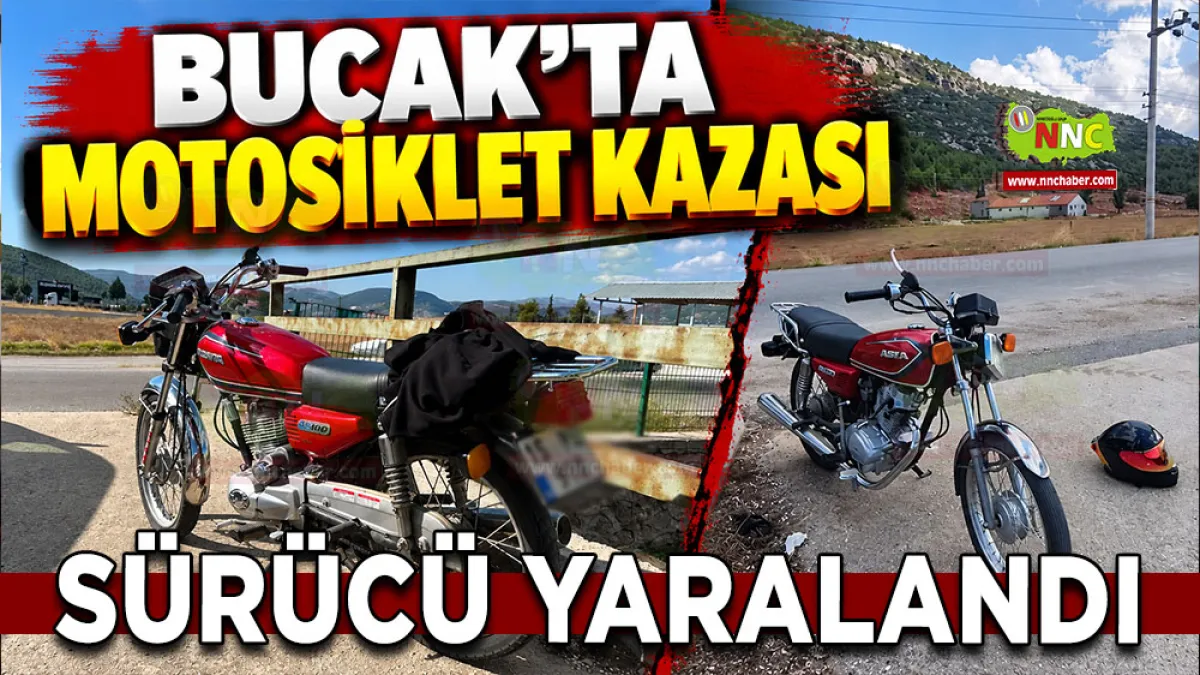Bucak’ta motosiklet kazası Sürücü yaralandı