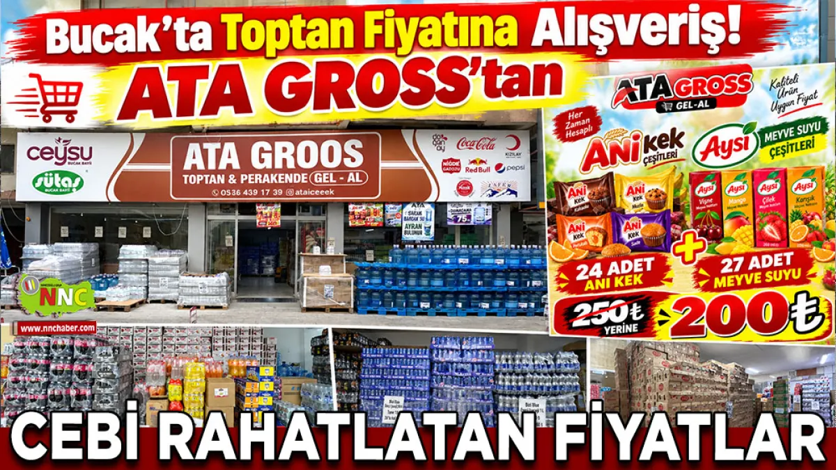 Bucak’ta toptan fiyatına alışveriş! Ata Gross’tan cebi rahatlatan fiyatlar