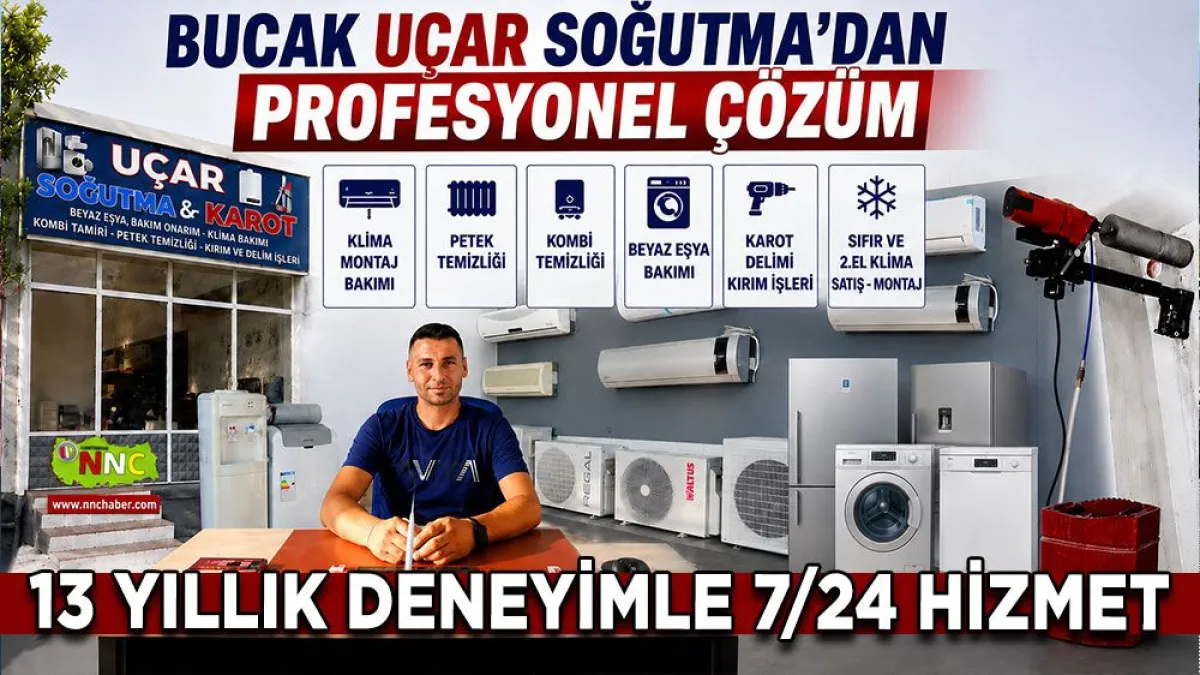 Bucak Uçar Soğutma'dan profesyonel çözüm 13 Yıllık deneyimle 7/24 hizmet