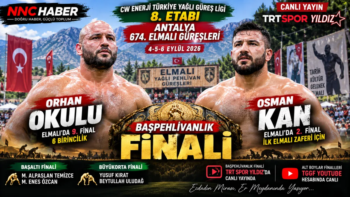 CANLI İZLE | 2026 Antalya 674. Elmalı Güreşleri’nde Dev Final! Orhan Okulu ile Osman Kan Başpehlivanlık İçin Karşılaşıyor Başpehlivan Kim Olur ?