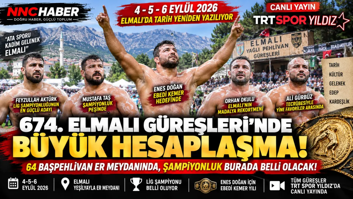 Canlı İzle ! 2026 Elmalı’da 64 Başpehlivan Er Meydanında Başpehlivan Kim Olacak?