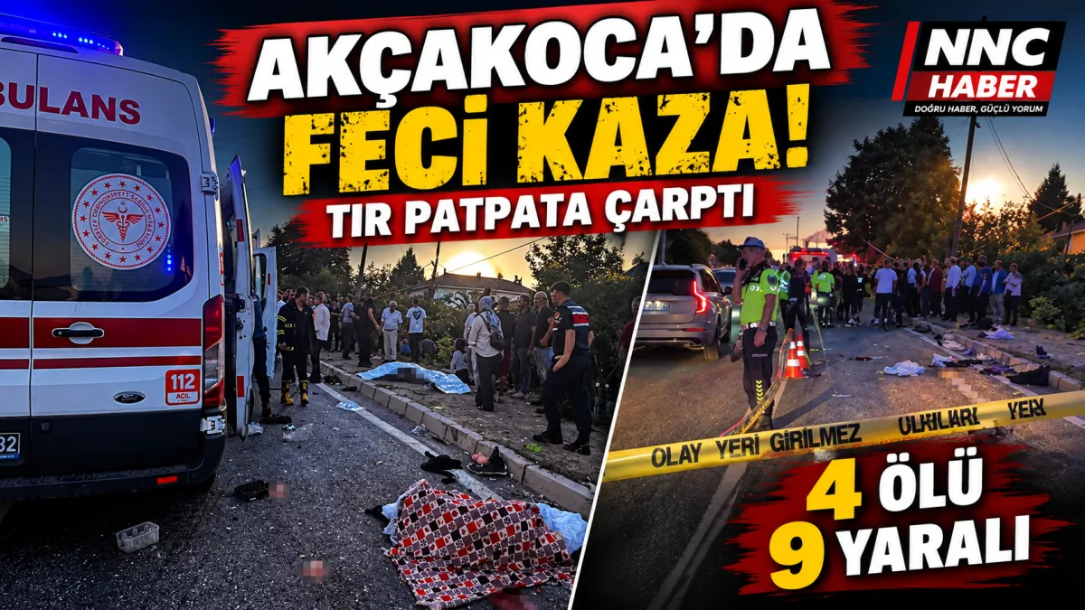 “Düzce’de Katliam Gibi Kaza! Tır Patpata Çarptı: 4 Ölü, 9 Yaralı” Kimlikleri Belli oldu 