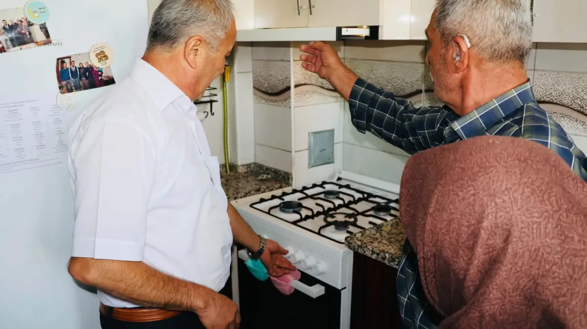 Çeltikçi doğal gaza kavuştu İlk ateş Şehit Ailesinin evinde yakıldı