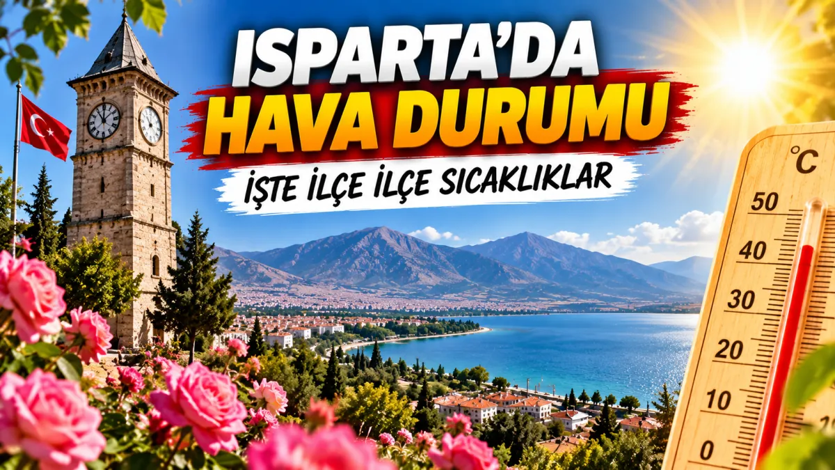 Isparta’da bugün hava nasıl olacak? 8 Eylül ilçe ilçe sıcaklıklar