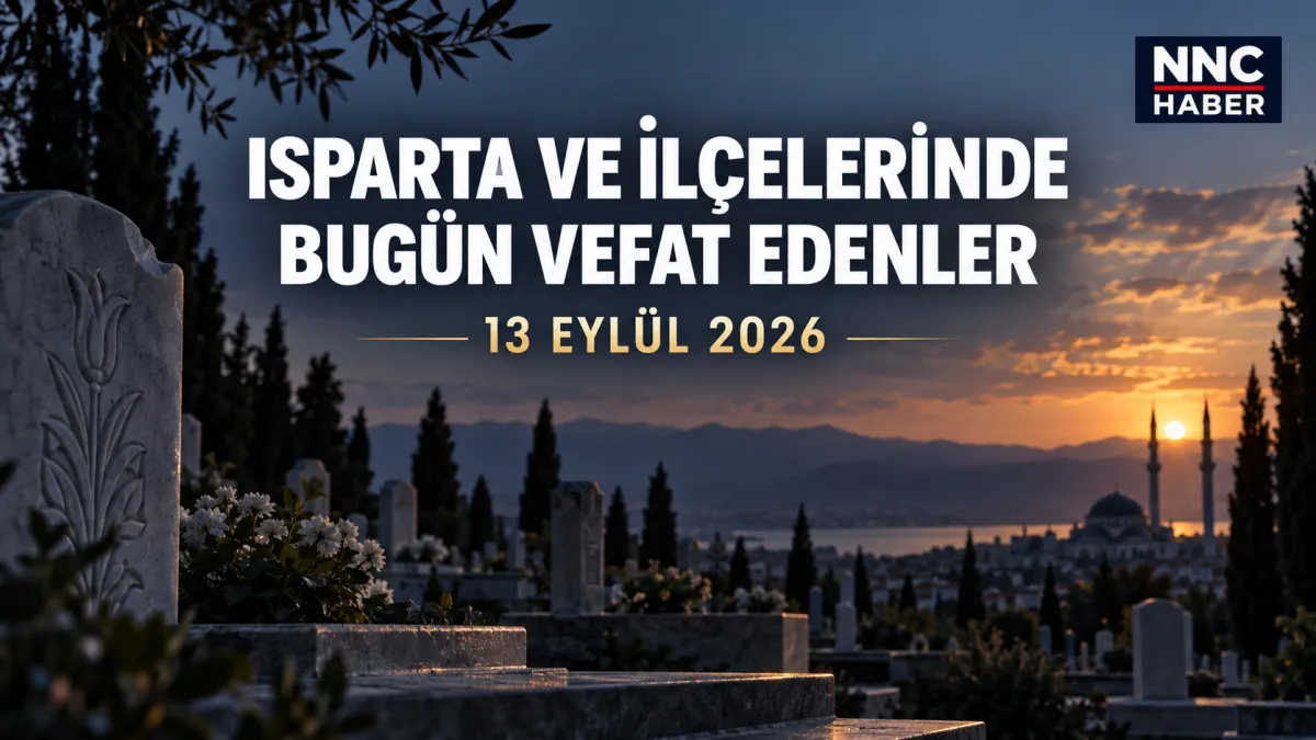Isparta’da Bugün Vefat Edenler 13 Eylül 2026 Merkez ve İlçe İlçe Cenaze İlanları