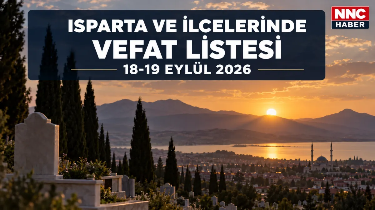 Isparta ve İlçelerinde 18-19 Eylül Vefatları 